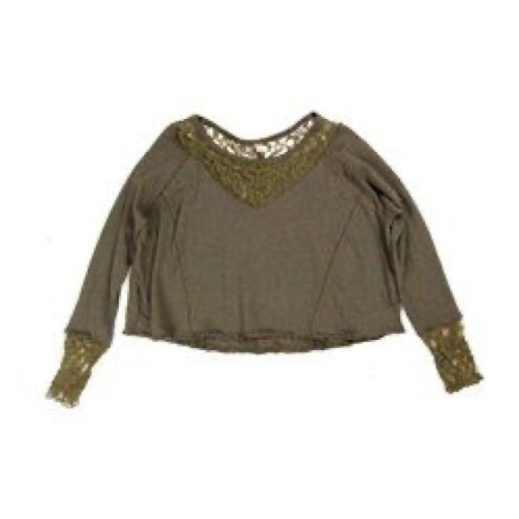 ISO Free People Lace & Terry Cutaway Pullover - Picture 3 of 3